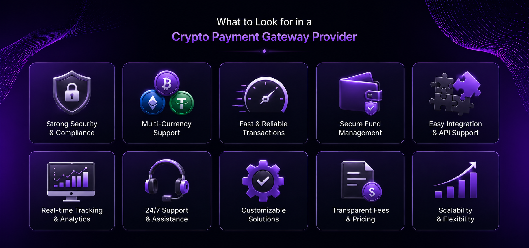 what to look for in a crypto payment gateway provider
